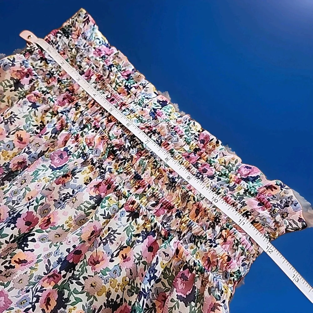 Sienna Sky Women's Floral Ruffled Skirt Size Small Spring Pull On.